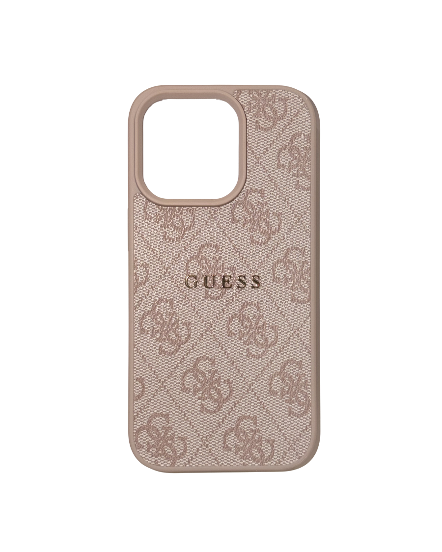 Кейс GUESS HC MagSafe PU 4G Classic Metal Logo iPhone 16 Pro - Розов