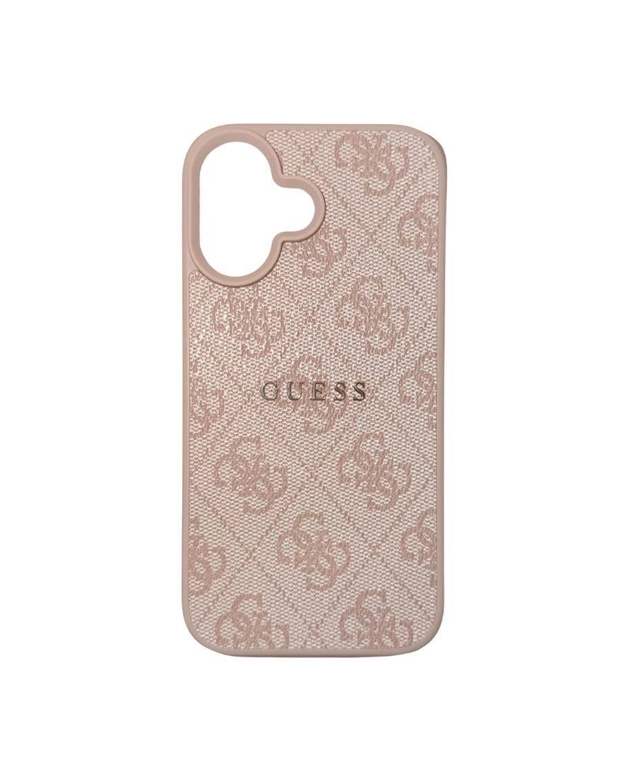 Кейс GUESS HC MagSafe PU 4G Classic Metal Logo iPhone 16 - Розов