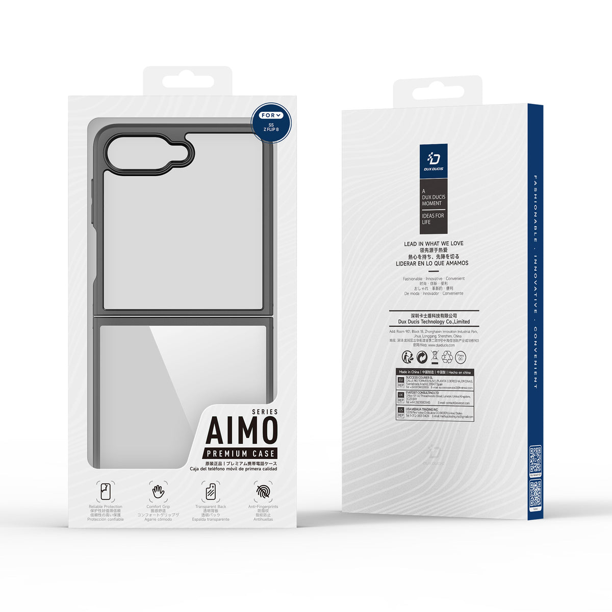 Кейс Dux Ducis Aimo за Samsung Galaxy Z Flip 8 – Черен