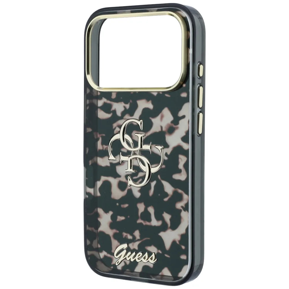 Кейс Guess IML 4G Metal Script за iPhone 18 Pro Max / 17 Pro Max - Tortoise