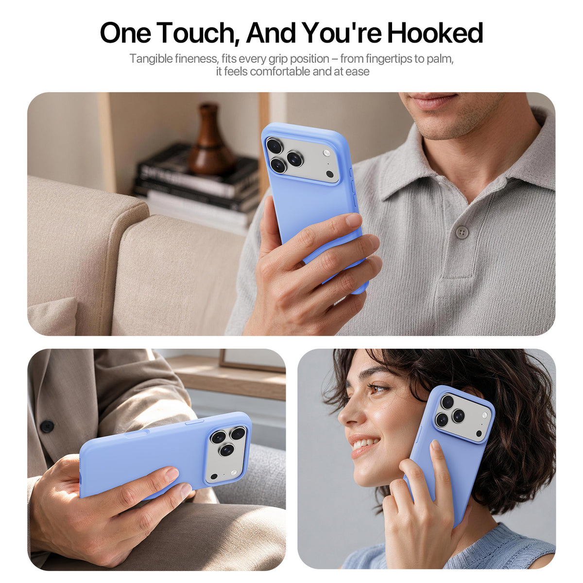 Силиконов кейс с MagSafe Dux Ducis Piel за iPhone 18 Pro Max – Светло син
