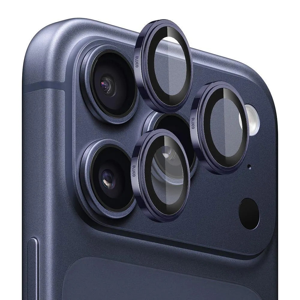 Blueo Camera Metal Frame Lens Glass - Закалено стъкло за камера - iPhone 17 Серия