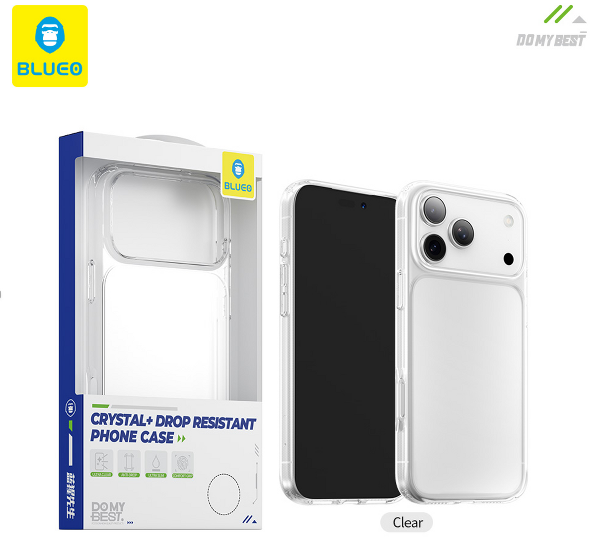 Прозрачен удароустойчив кейс Blueo Crystal Drop Case - iPhone