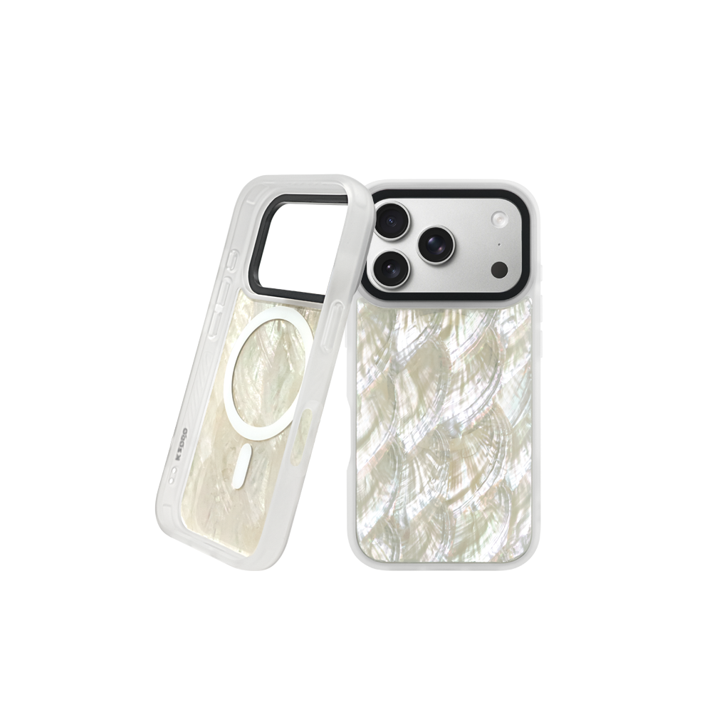 Гръб KZDOO Mag Seashell Case - iPhone 17 Pro - Бял