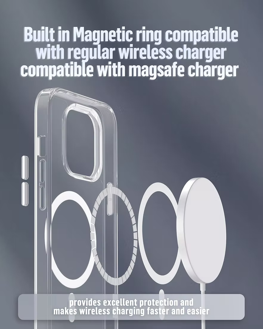 Удароустойчив кейс BLUEO Crystal Drop Mag - iPhone 15 Серия