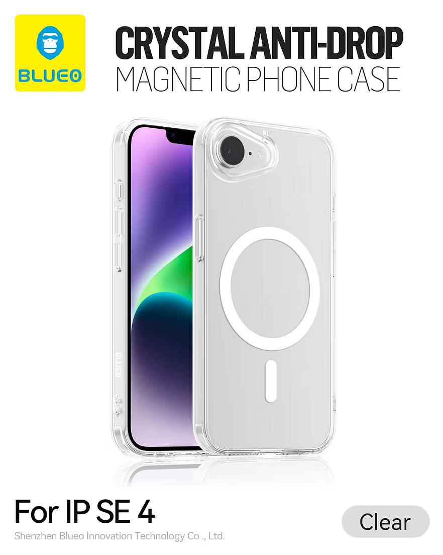 Удароустойчив кейс BLUEO Crystal Drop Mag - iPhone 16 Серия