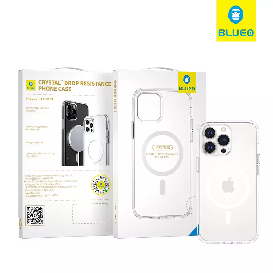 Удароустойчив кейс BLUEO Crystal Drop Mag - iPhone 15 Серия