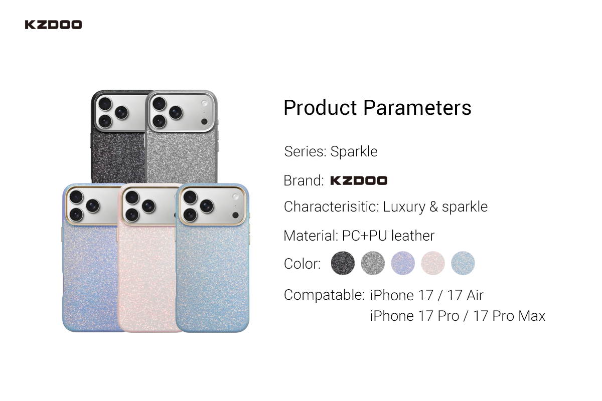 Кейс Sparkle Leather iPhone 17 Pro